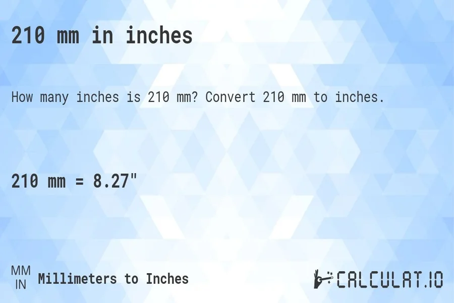 210mm to Inches